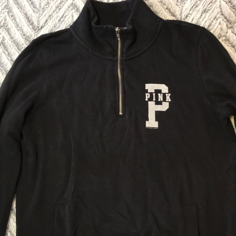 victoria secret pink half zip hoodie